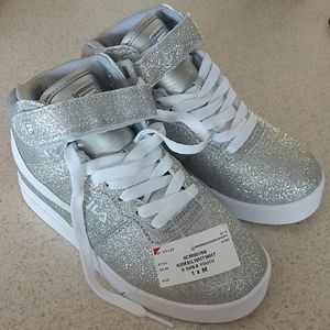Fila silver glitter high tops